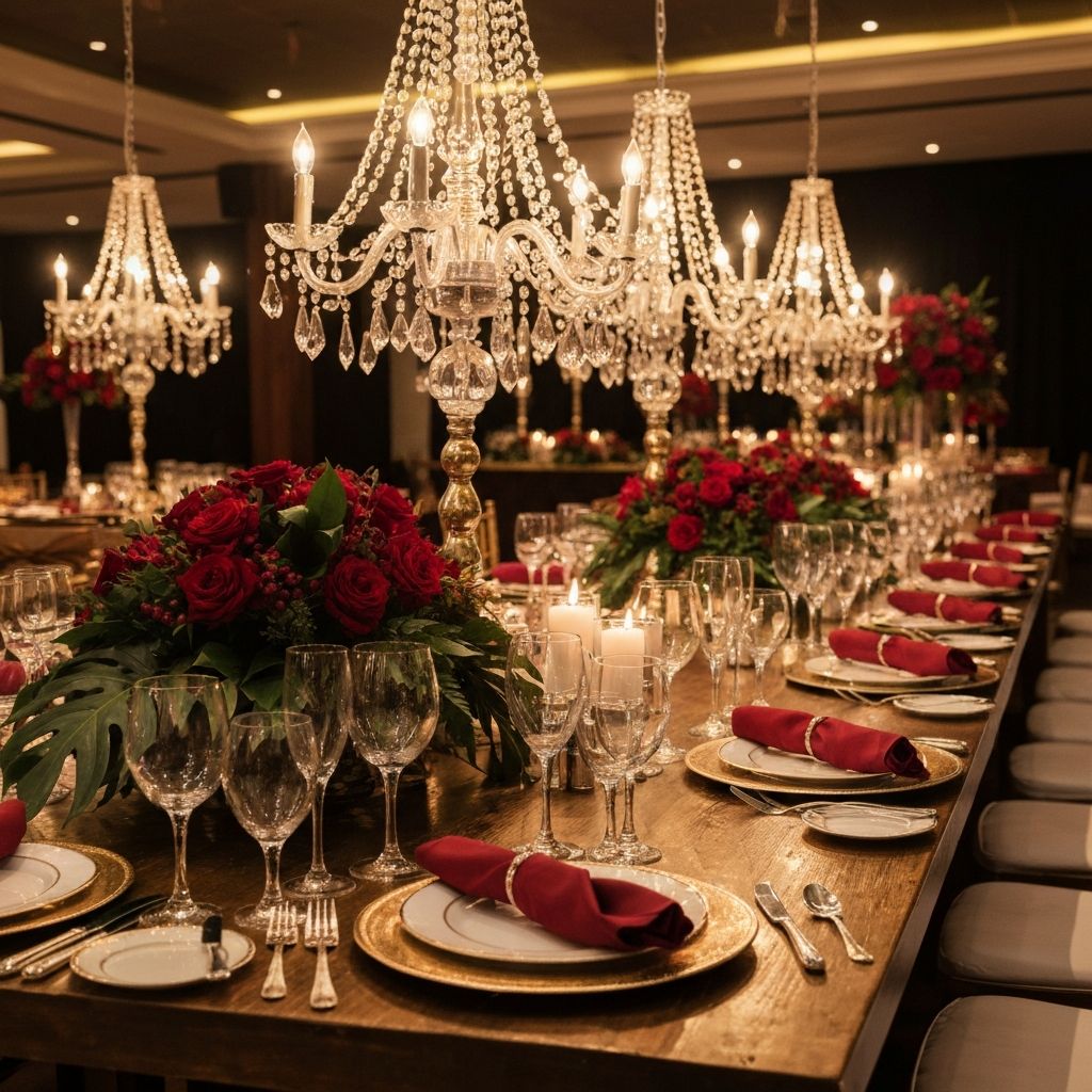 Decoração de evento elegante